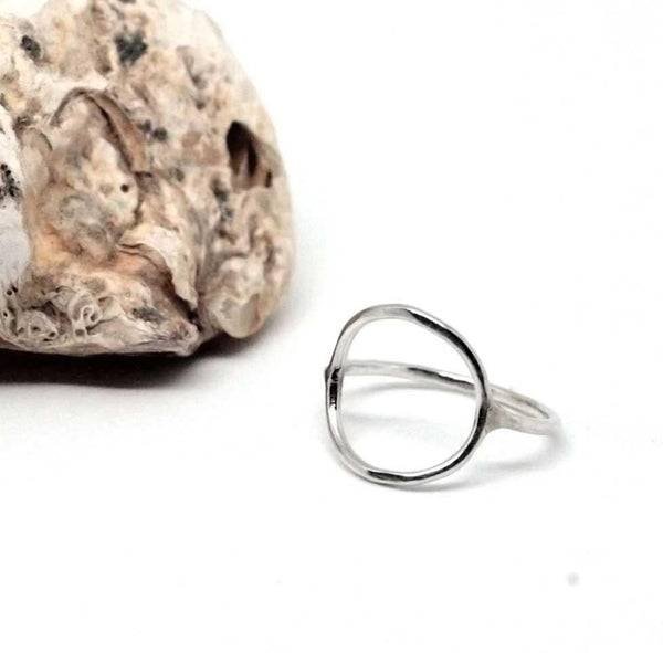 KARMA - RING WITH CIRCLE - 925 SILVER