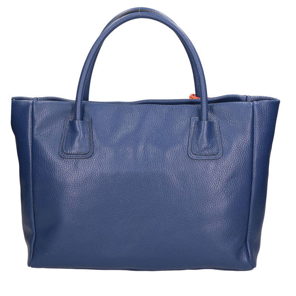 Large Women's Handbag with Leather Pendant - 6503.