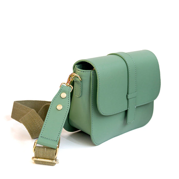ADIMA - Postina in pelle saffiano menta