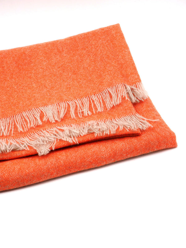 Pure cashmere orange scarf