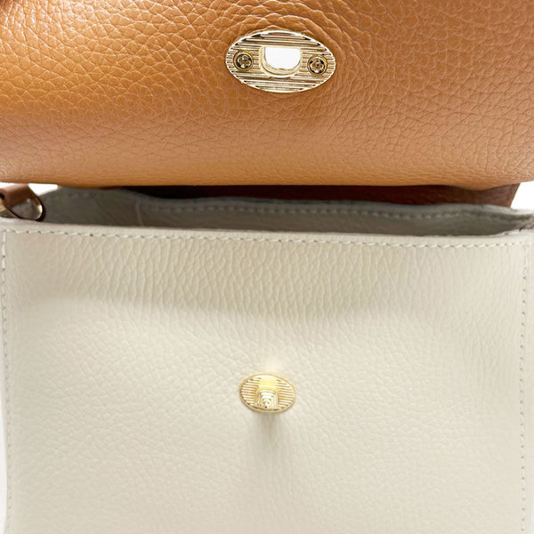 Small Women's Leather Clutch Bag with Bee Closure - Taormina k061 