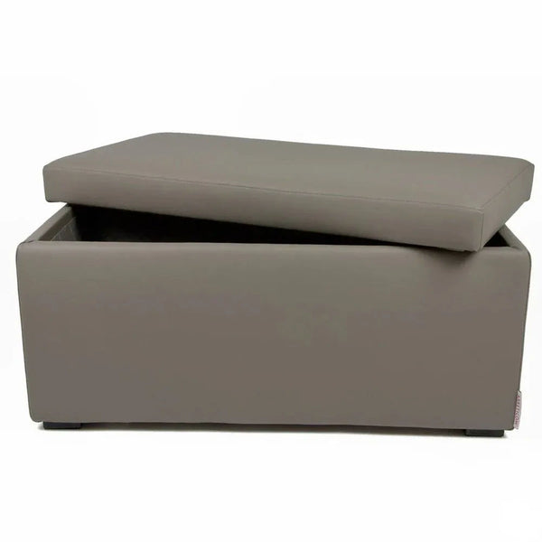 PANDORA 84 ECO, Rectangular Pouf Container in Eco-leather 84x42 h42