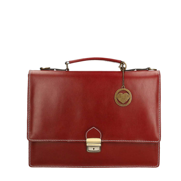 Men's Leather Briefcase, Briefcase, Document Holder - 38x28x12 cm - 7003 
