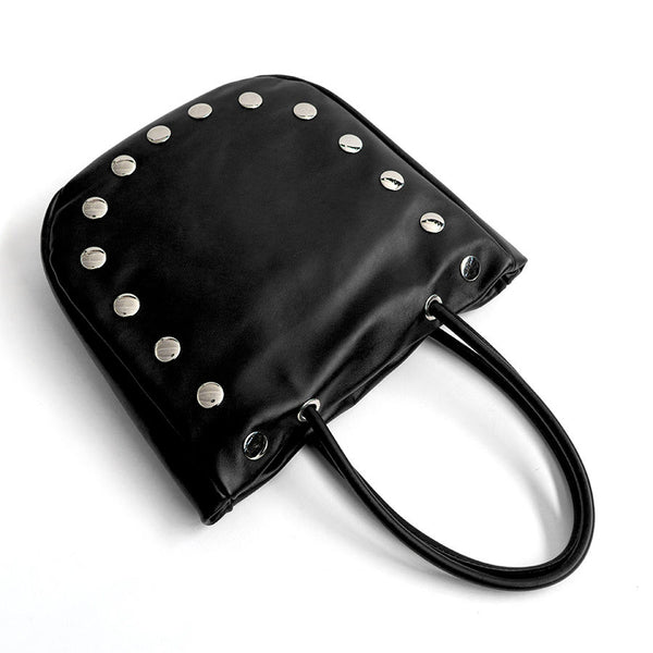 JILLY - Shopping in pelle nappa nero