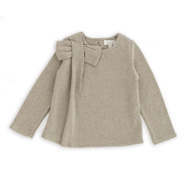 MAGLIA IN CALDO COTONE CON FIOCCO
