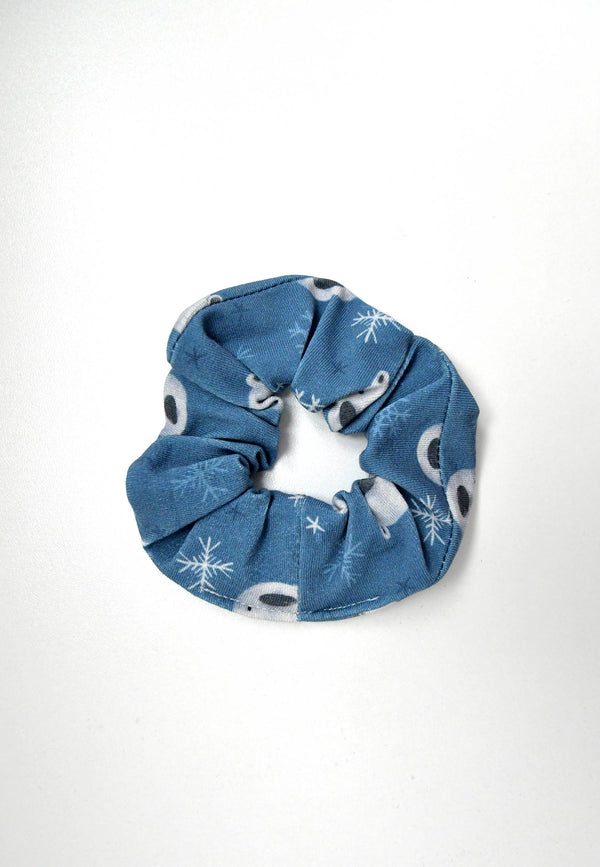 Chouchou (scrunchie) in bamboo - Polar bear - Blue balloon