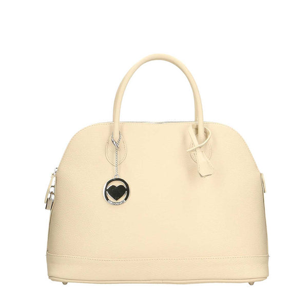 Women's Leather Handbag with Pendant - Torino 80028 
