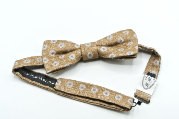 Pure wool hazelnut bow tie