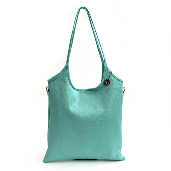 TAMARA - Shopping in pelle verde menta