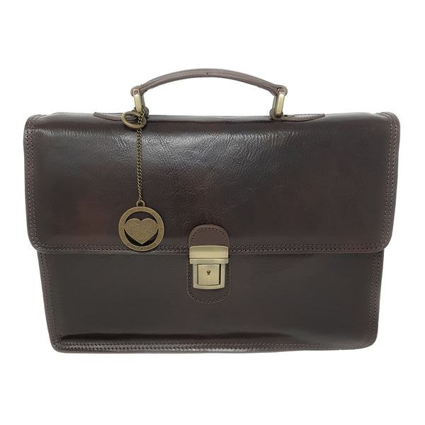 24 Hour Work Bag Men's Document Holder Leather Briefcase - 39x29x8 Cm - G904 