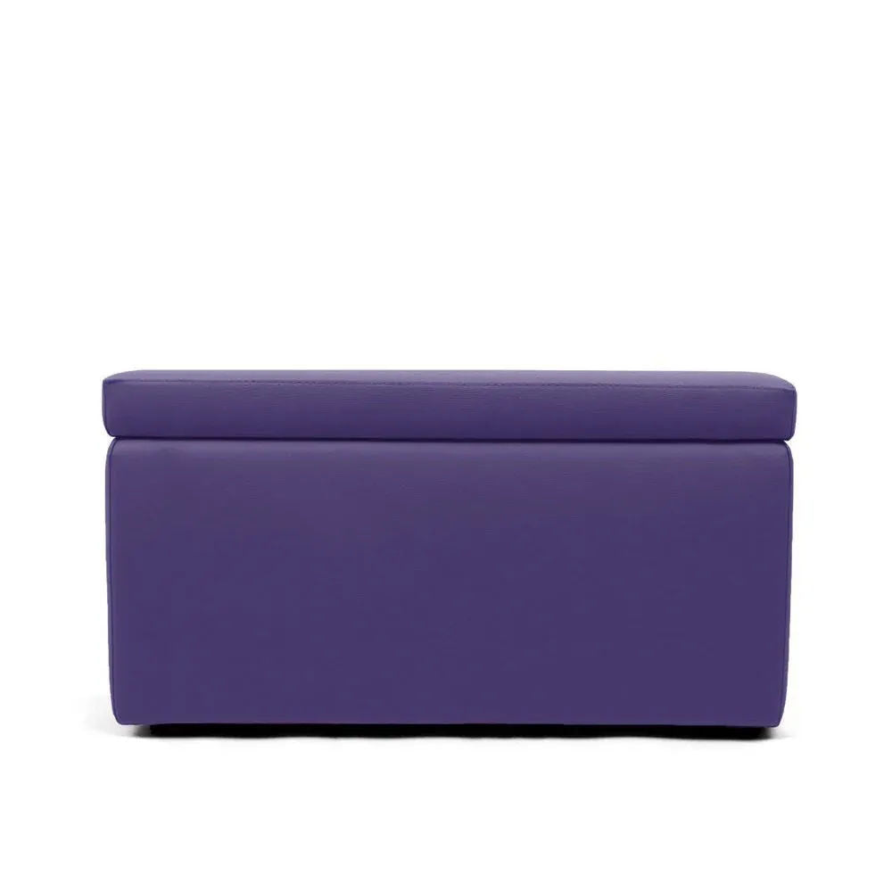 PANDORA 84 ECO, Rectangular Pouf Container in Eco-leather 84x42 h42