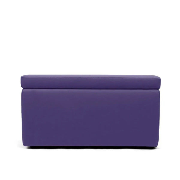 PANDORA 84 ECO, Rectangular Pouf Container in Eco-leather 84x42 h42