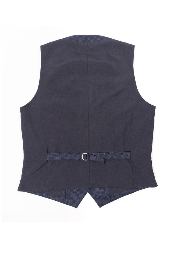 Blue vest with lapels