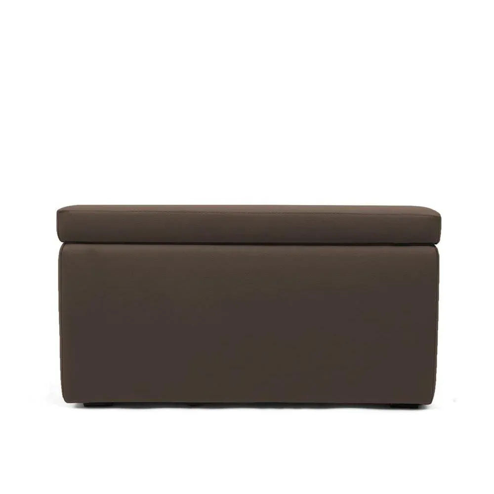 PANDORA 84 ECO, Rectangular Pouf Container in Eco-leather 84x42 h42