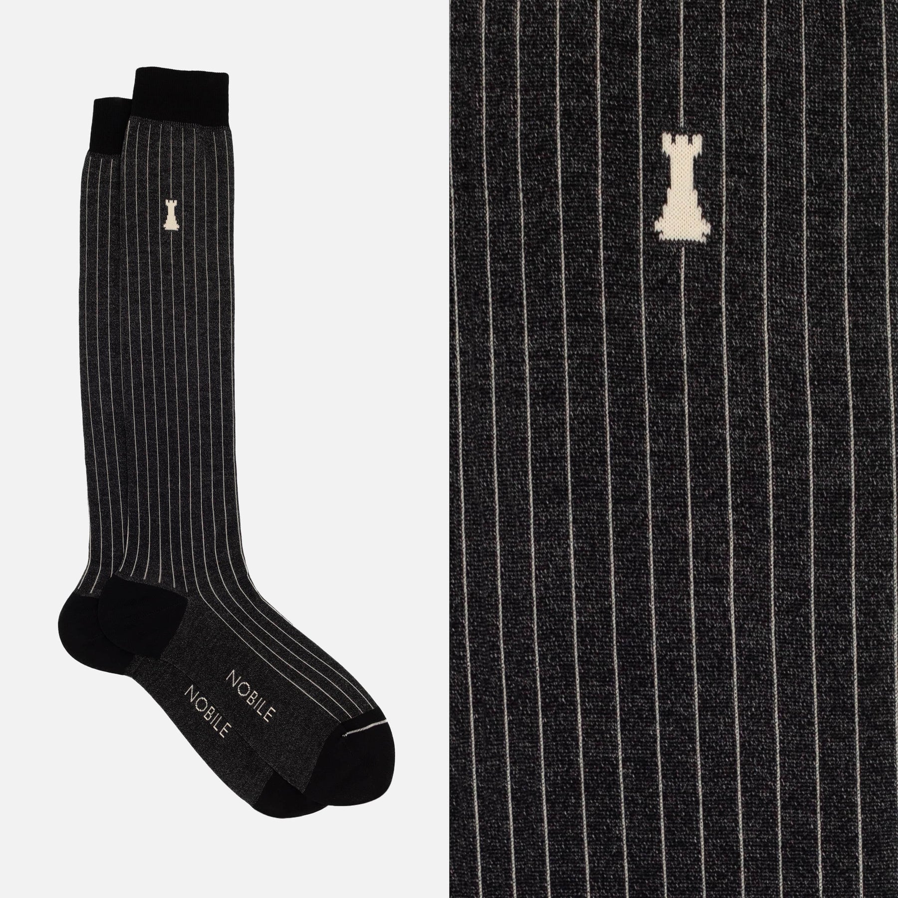 Julius Caesar - Long sock with very fine ribs