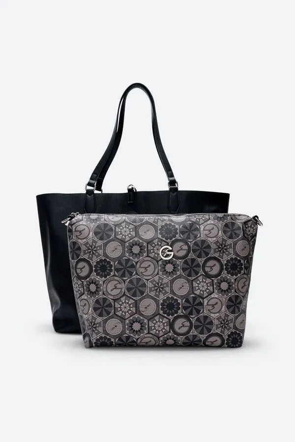 Teodosia Reversible Black shopping bag