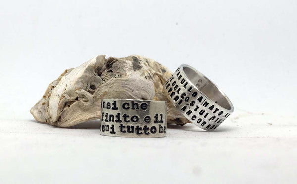 UNISEX RING IN SOLID 925 SILVER - PERSONALIZED ENGRAVING
