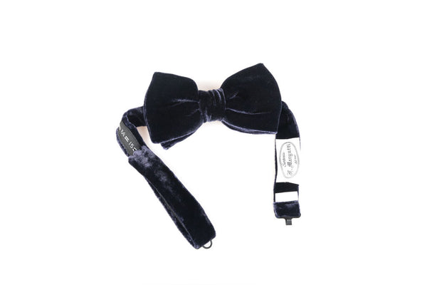 Blue velvet bow tie