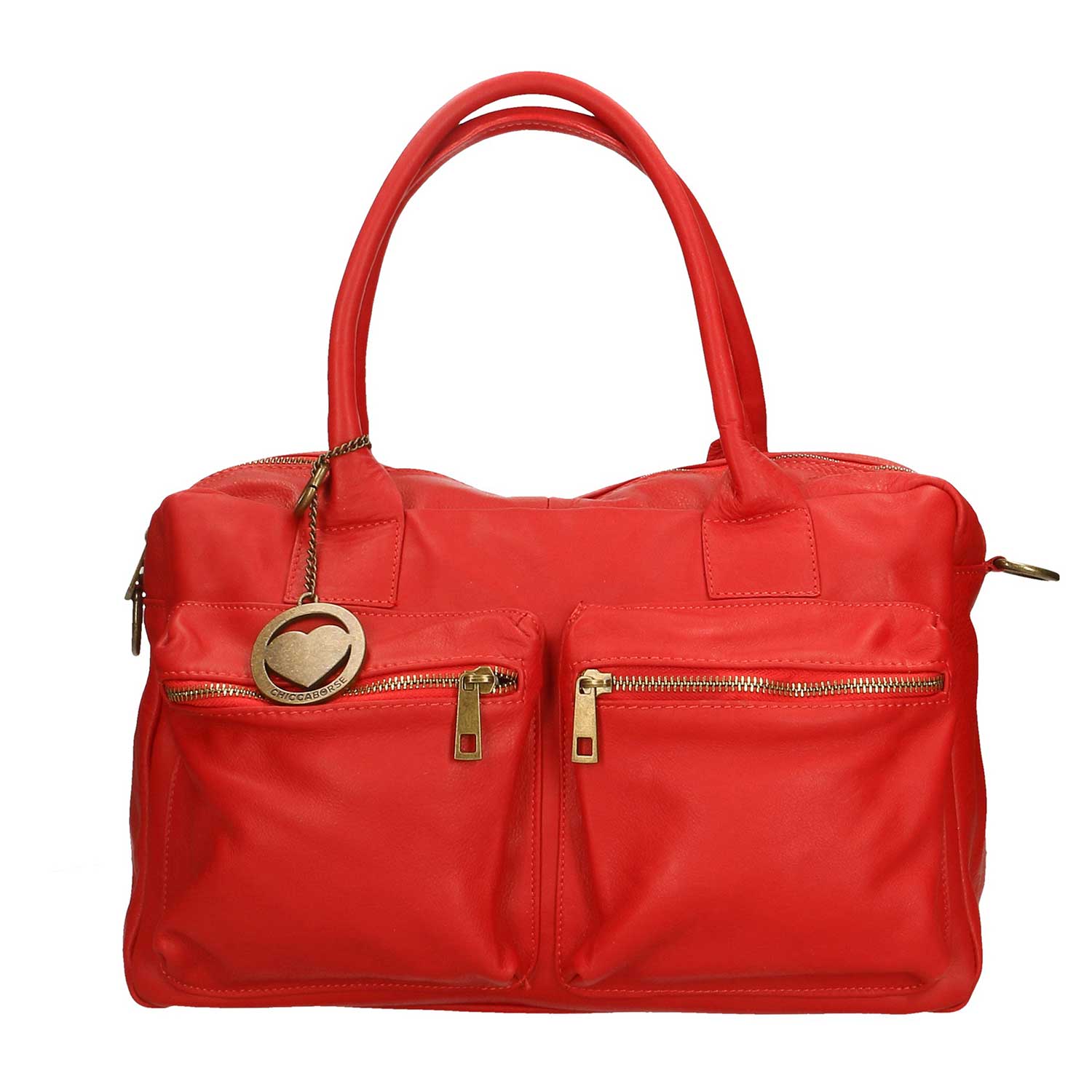 Large Handbag Travel Bag for Women in Leather - 36x26x15 cm - 6173 
