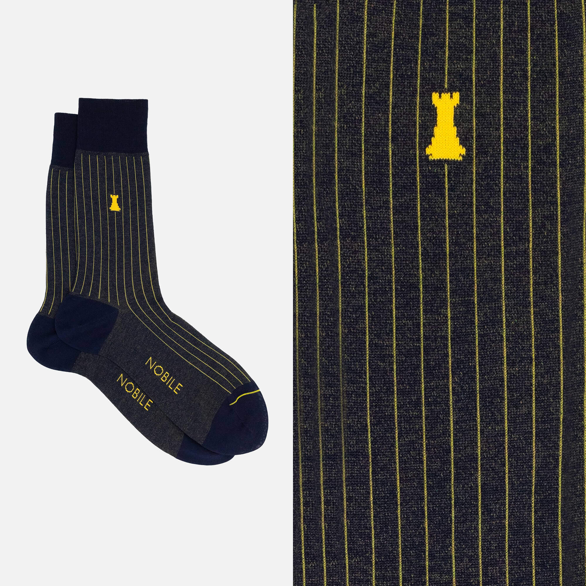 Julius Caesar - Short sock with very fine ribs 