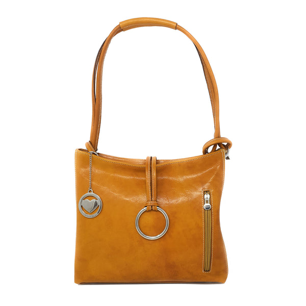 Women's Shoulder Bag in Soft Genuine Leather Made in Italy - 33x26x11 Cm - G095 