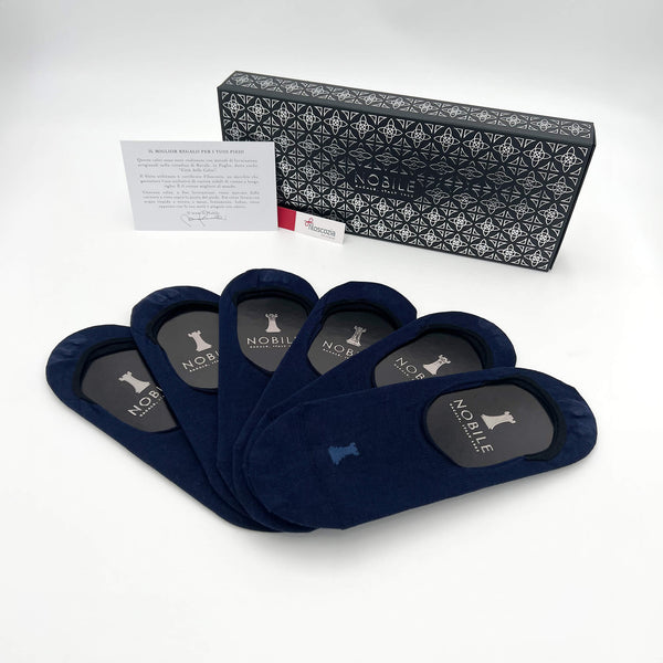 Invisible Ghosts 6 Pairs - Solid Navy Blue