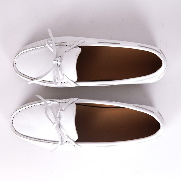 MastroDomenico Women's Handmade Moccasins - Selenite
