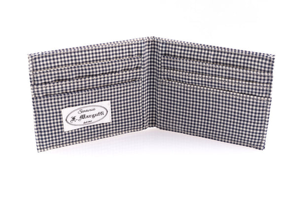 Pure silk checkered card holder
