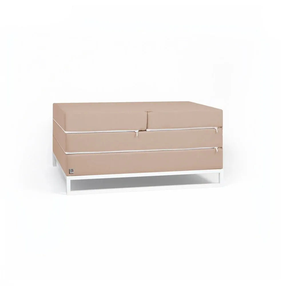 DIVERSO OUTDOOR, Outdoor Sofa Bed and Pouf 90x90 cm 