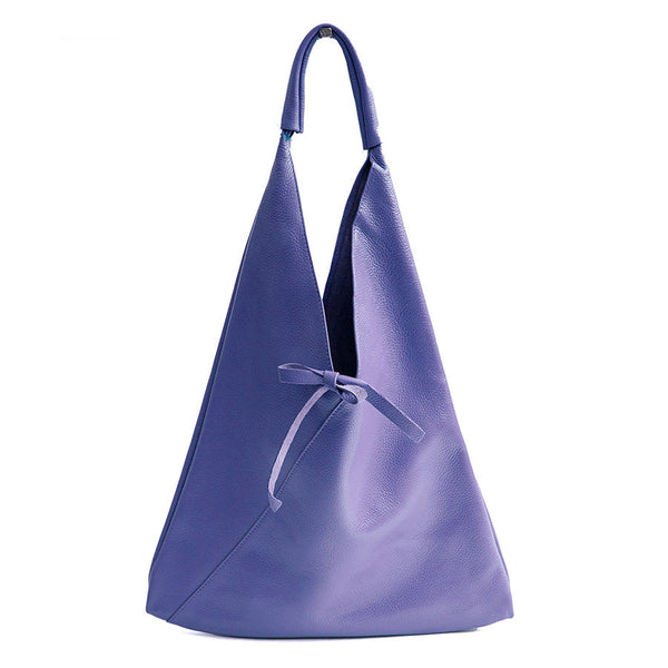LINA - Maxi leather bag wisteria