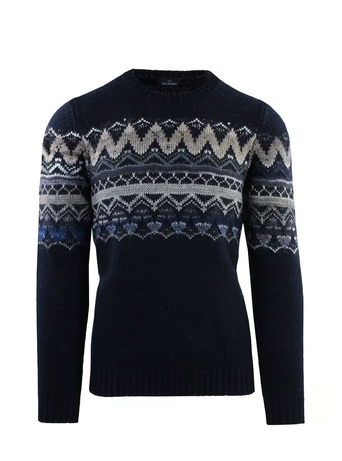 SHADED JACQUARD CREW NECK