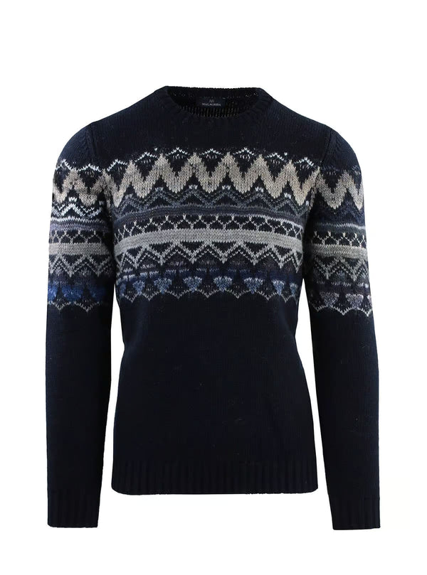 SHADED JACQUARD CREW NECK