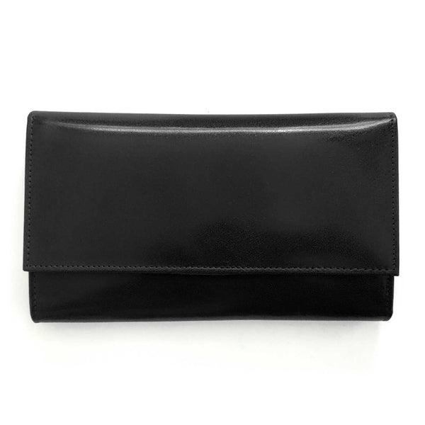 Large black patent leather WALLET