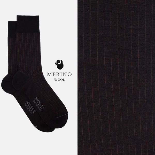 Northern Coasts - Box of 6 short socks in very fine ribbed Merino wool