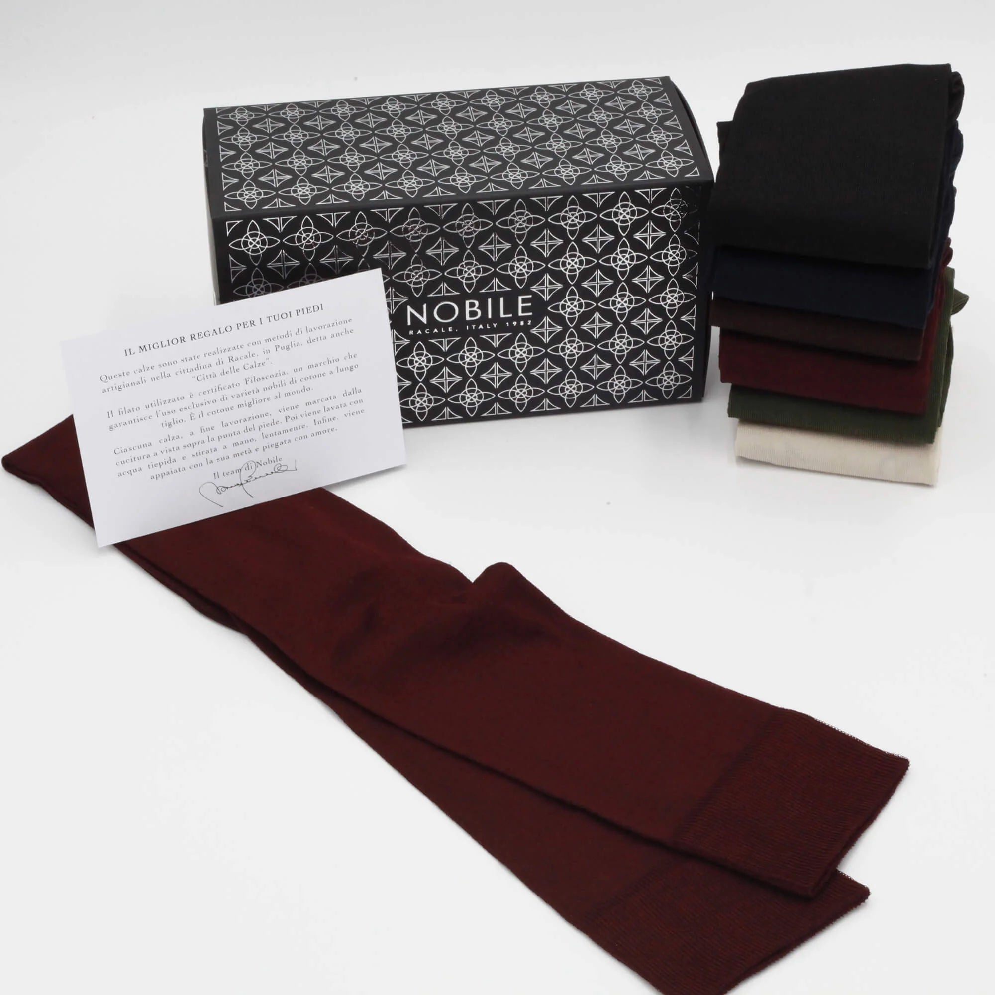 Box Chiffon Long Socks in Filoscozia® - 6 pairs mixed colors