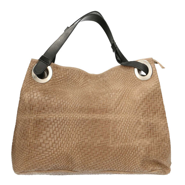 Women's Handbag Woven Leather Print - 38x28x10 Cm - 80059 