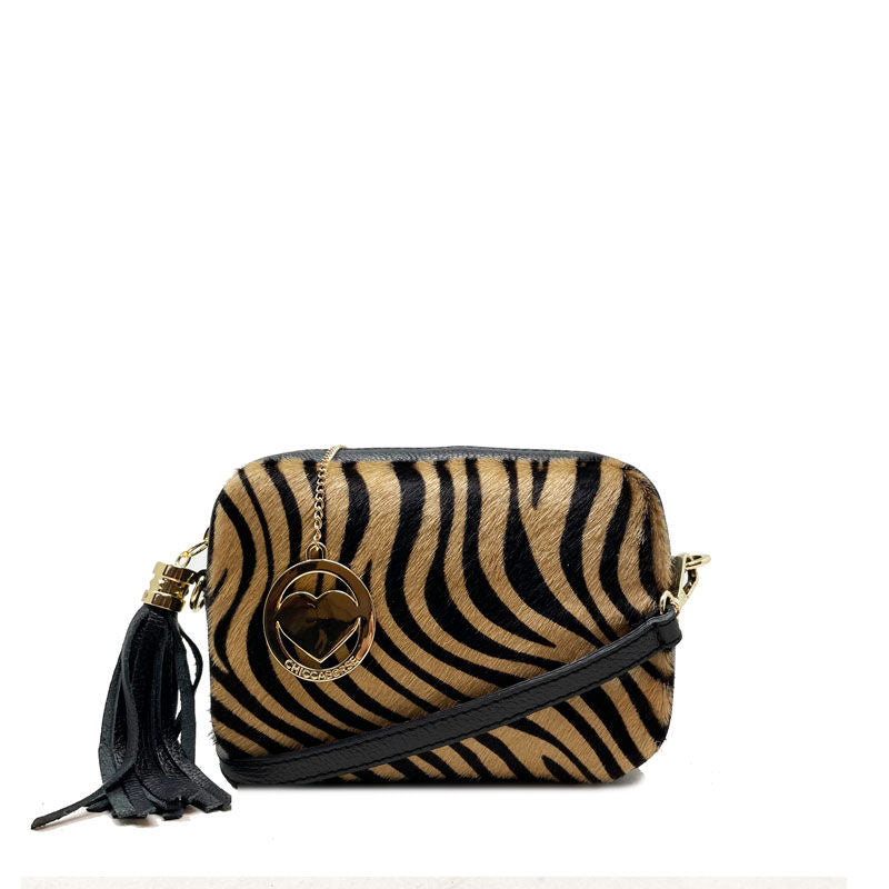 Borsa Piccola da Donna a Spalla Clutch in Cavallina e Pelle Dollaro - Savana K049