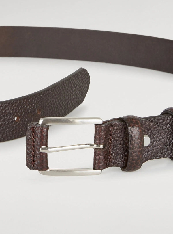 Hammered leather belt