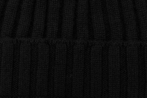 Black cashmere cap