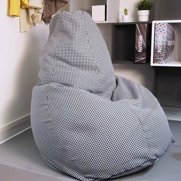 SESSANTOTTO 68 Pied de Poule, Pouf Poltrona Sacco L Sfoderabile