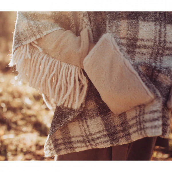 PONCHO TASCHE PELLICCIA