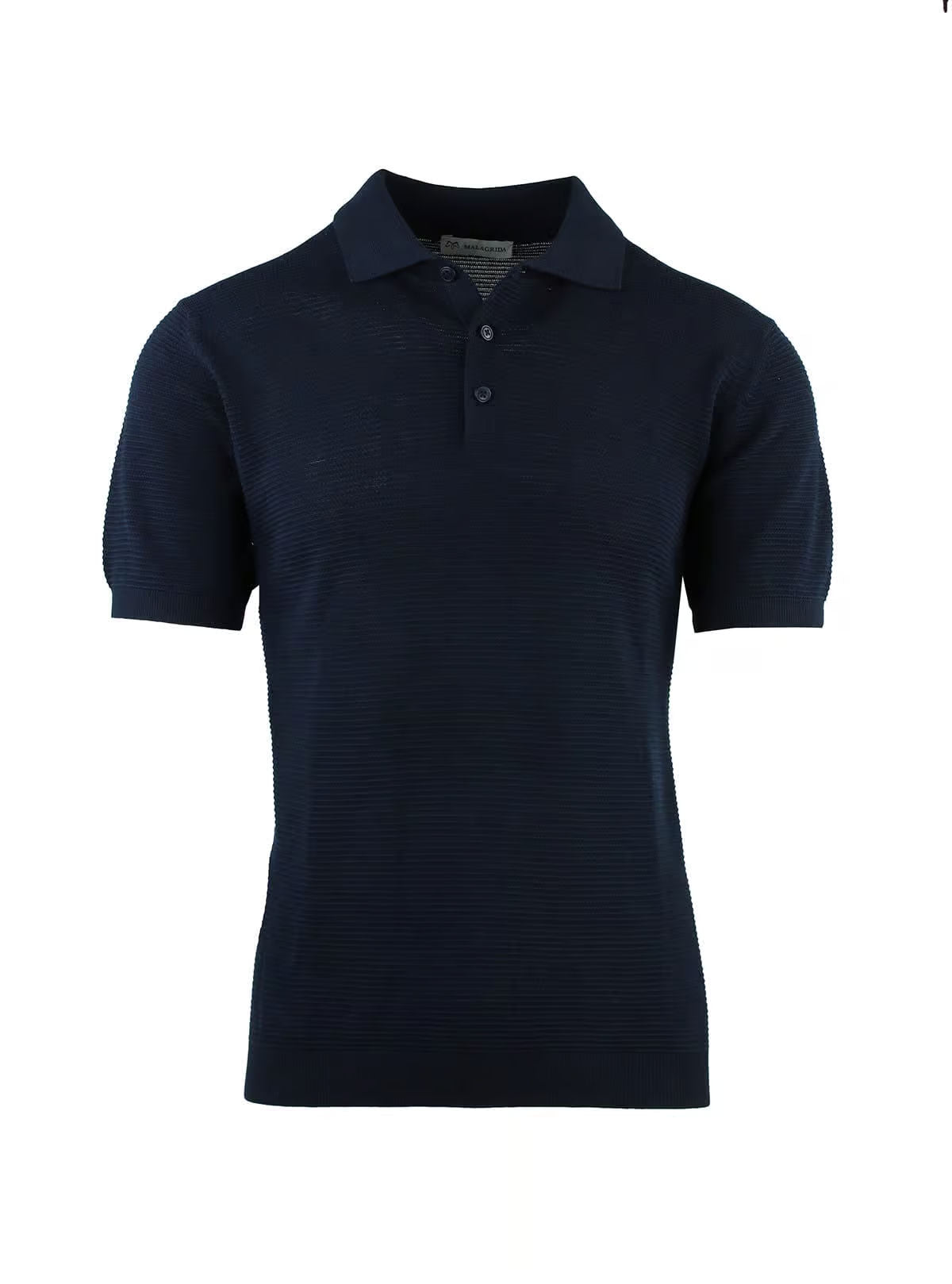 SHORT SLEEVE POLO SHIRT WITH MICRO-WAFER WORKMANSHIP