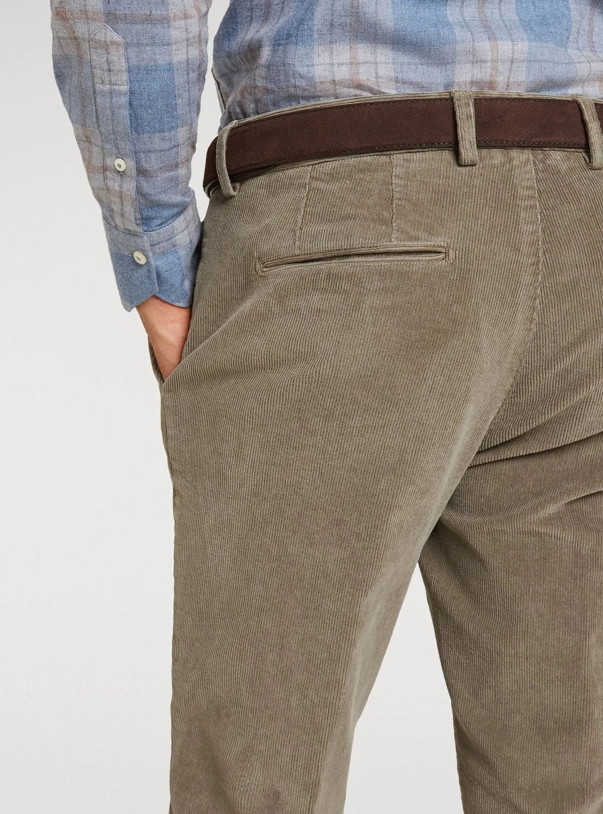 Pantalone chinos tasca America in velluto a coste