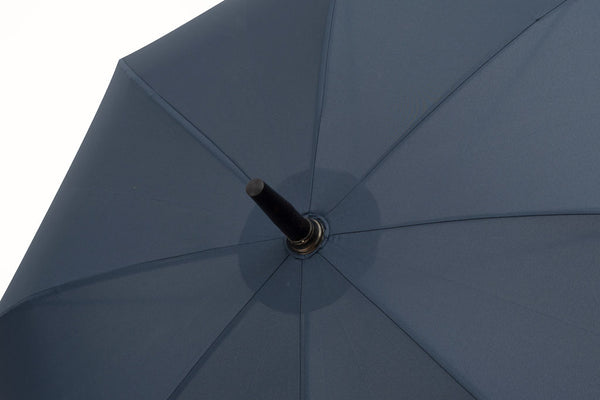 Mario Talarico umbrella solid blue in chestnut wood