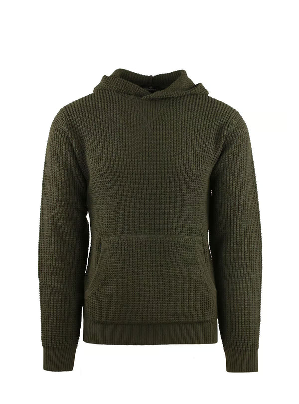 MAGLIA CON CAPPUCCIO A PUNTO PANNOCCHIA
