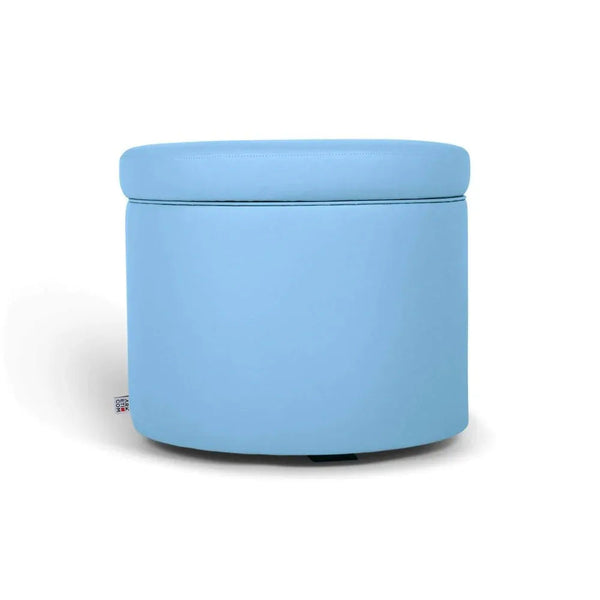 PANDORA 50 ROUND ECO, Pouf Contenitore Ecopelle Rotondo 50 h42