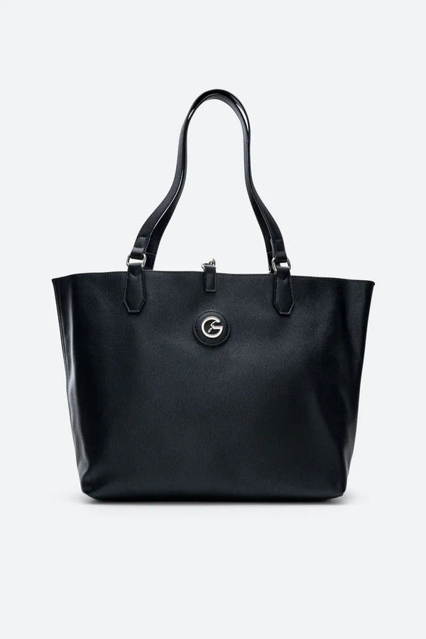 Teodosia Reversible Black Small Shopping Bag