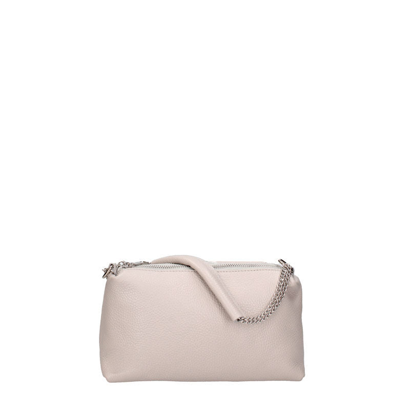 Small clutch bag with chain and double zip - 7141. 