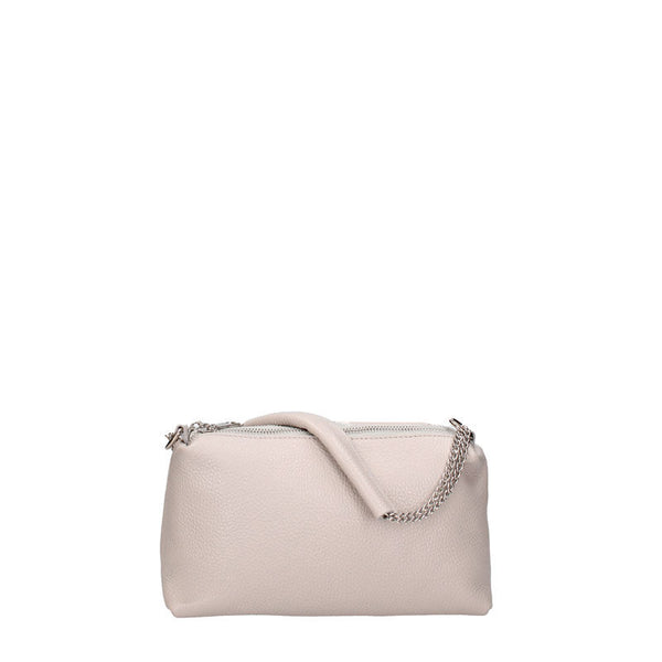 Small clutch bag with chain and double zip - 7141. 
