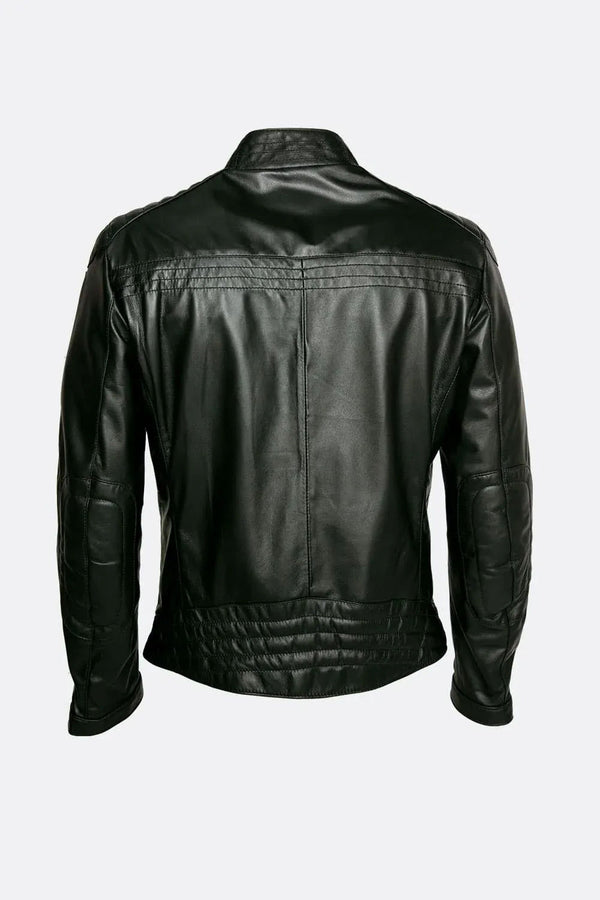 Michele Leather Jacket with Stitching